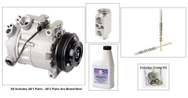 2007 - 2012 BMW X5 4.8 LITER 8 CYL New A/C COMPRESSOR Full Repair KIT 6450917480601